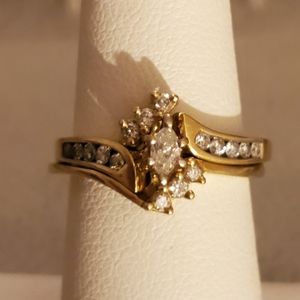 Diamond wedding ring set